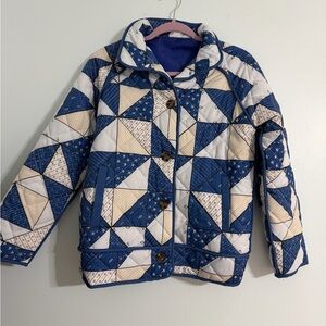 Blue and Cream Quilted Jacket
